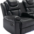 Causeuse inclinable manuelle Roomfitters avec rangement escamotable, deux porte-gobelets et design confortable