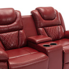 Causeuse inclinable manuelle Roomfitters avec rangement escamotable, deux porte-gobelets et design confortable