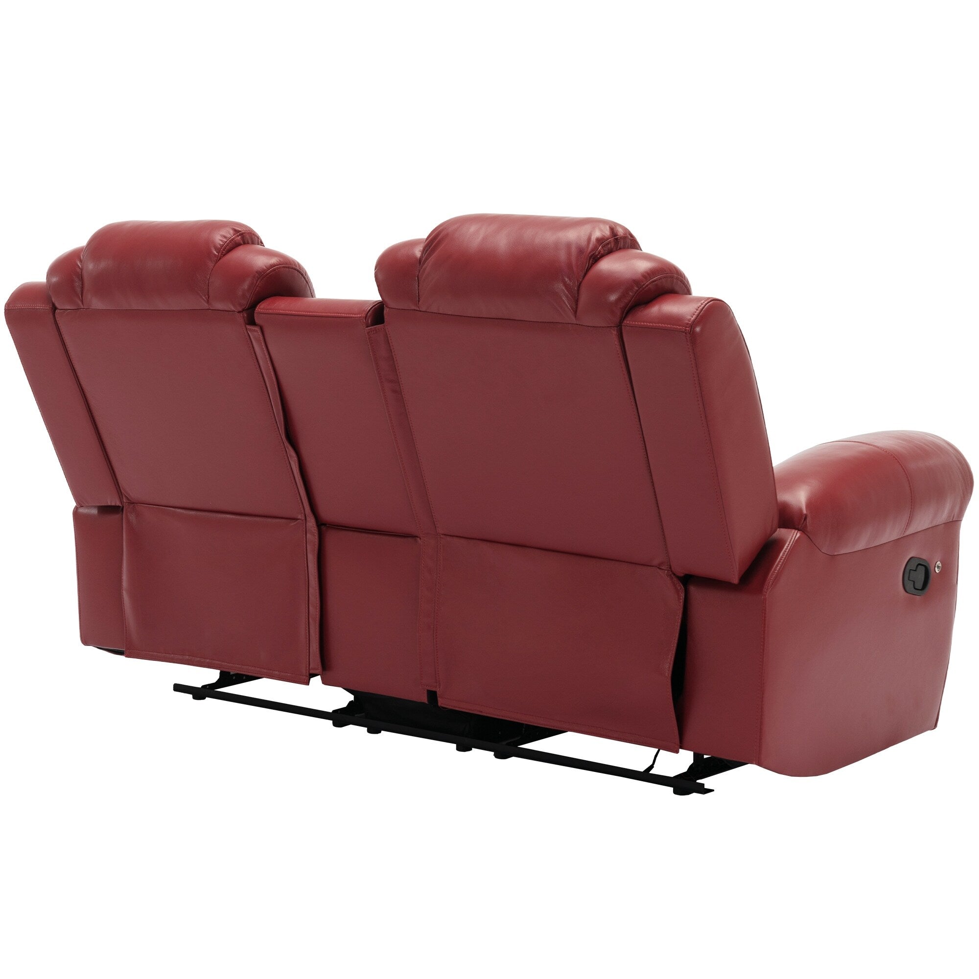 Causeuse inclinable manuelle Roomfitters avec rangement escamotable, deux porte-gobelets et design confortable