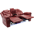 Causeuse inclinable manuelle Roomfitters avec rangement escamotable, deux porte-gobelets et design confortable