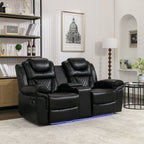 Causeuse inclinable manuelle Roomfitters avec rangement escamotable, deux porte-gobelets et design confortable