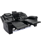 Causeuse inclinable manuelle Roomfitters avec rangement escamotable, deux porte-gobelets et design confortable