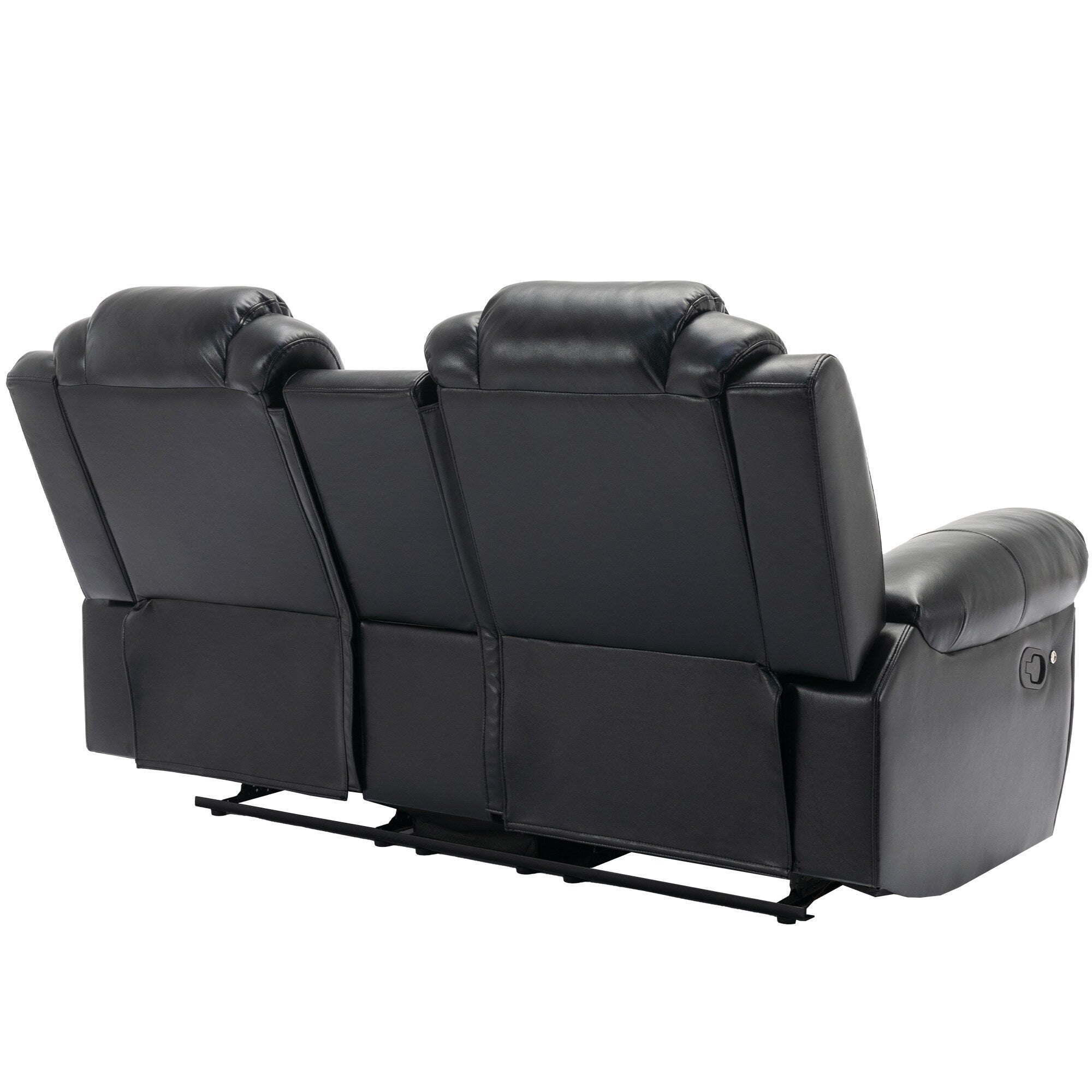 Causeuse inclinable manuelle Roomfitters avec rangement escamotable, deux porte-gobelets et design confortable