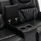 Causeuse inclinable manuelle Roomfitters avec rangement escamotable, deux porte-gobelets et design confortable