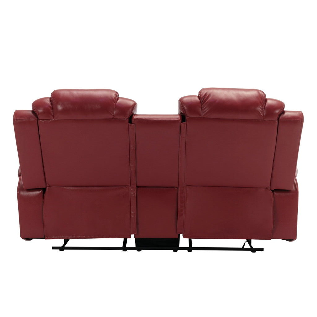 Causeuse inclinable manuelle Roomfitters avec rangement escamotable, deux porte-gobelets et design confortable