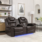 Causeuse inclinable manuelle Roomfitters avec rangement escamotable, deux porte-gobelets et design confortable