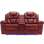 Causeuse inclinable manuelle Roomfitters avec rangement escamotable, deux porte-gobelets et design confortable