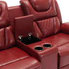 Causeuse inclinable manuelle Roomfitters avec rangement escamotable, deux porte-gobelets et design confortable