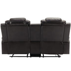 Causeuse inclinable manuelle Roomfitters avec rangement escamotable, deux porte-gobelets et design confortable