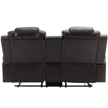 Causeuse inclinable manuelle Roomfitters avec rangement escamotable, deux porte-gobelets et design confortable