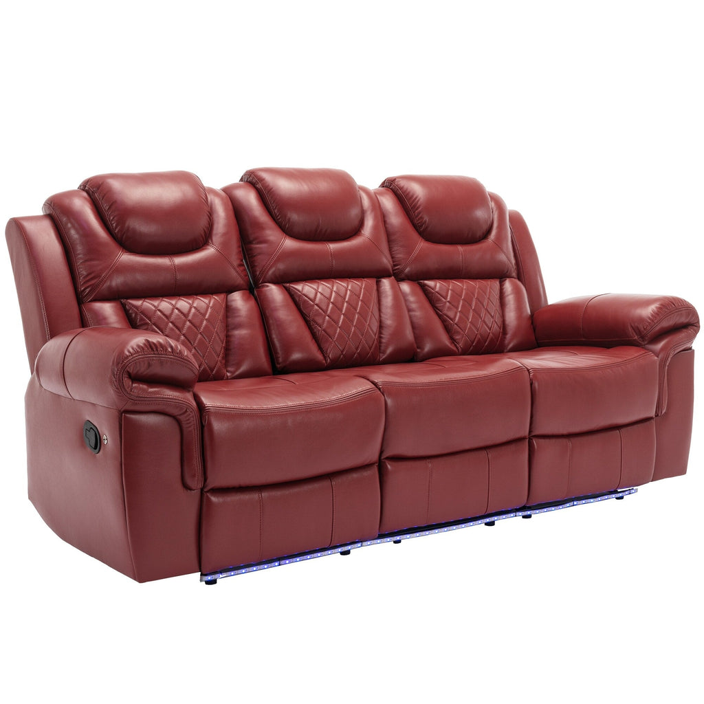 Fauteuil inclinable à bascule manuel Roomfitters avec console centrale, idéal pour le cinéma maison dans le salon