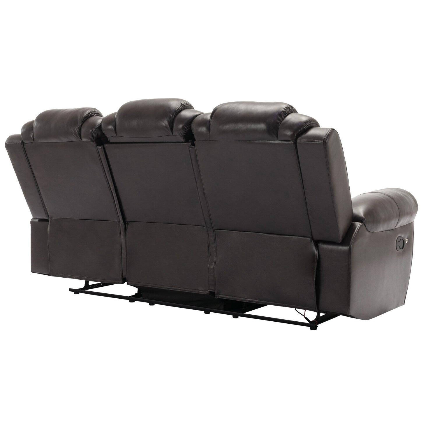 Fauteuil inclinable à bascule manuel Roomfitters avec console centrale, idéal pour le cinéma maison dans le salon