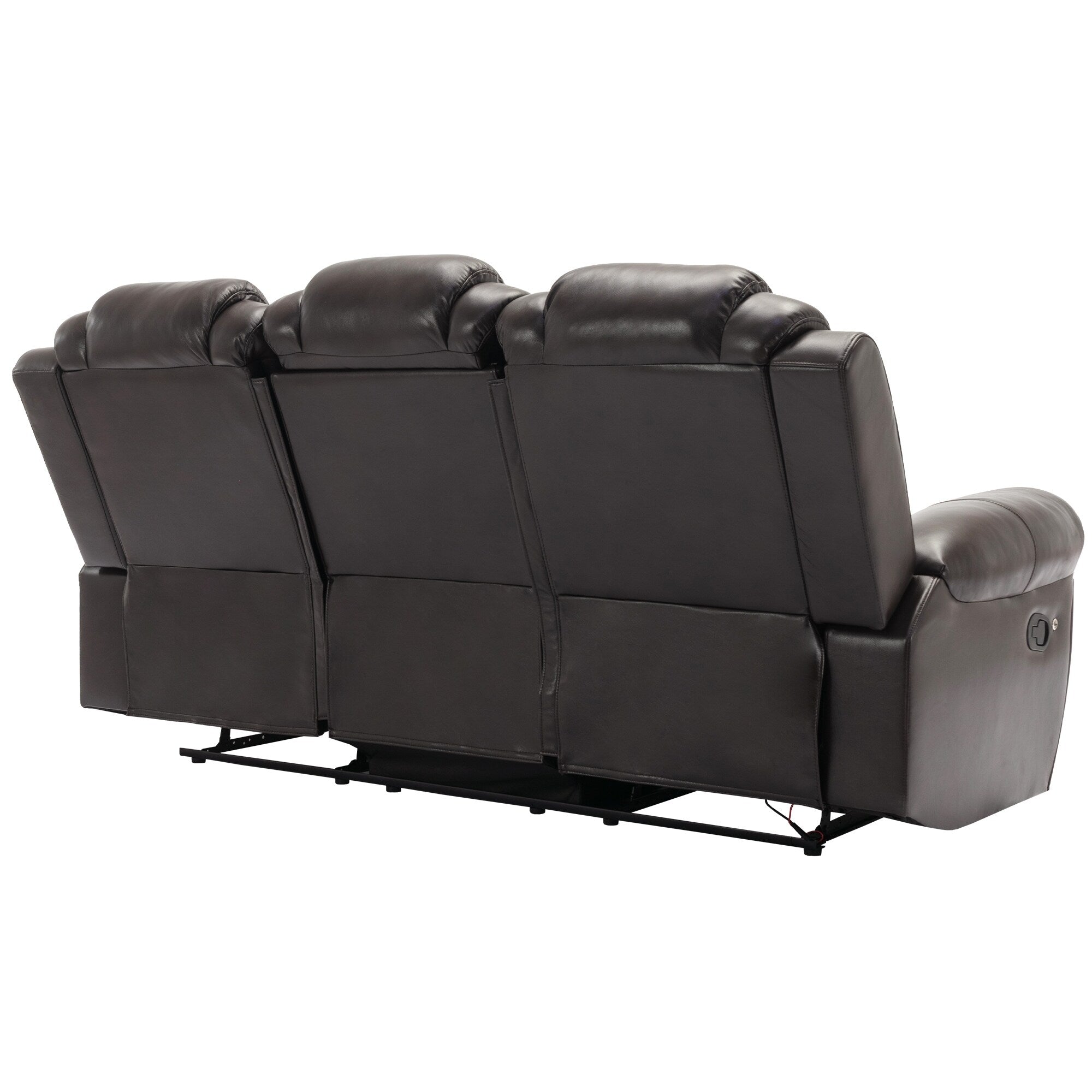 Fauteuil inclinable à bascule manuel Roomfitters avec console centrale, idéal pour le cinéma maison dans le salon