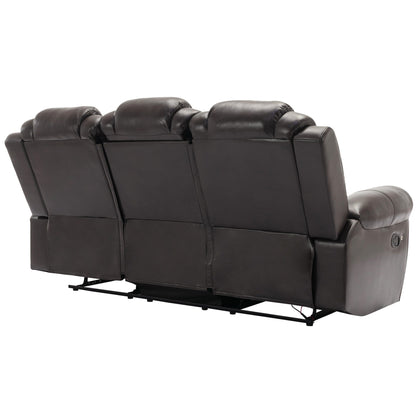 Fauteuil inclinable à bascule manuel Roomfitters avec console centrale, idéal pour le cinéma maison dans le salon