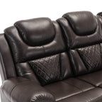 Fauteuil inclinable à bascule manuel Roomfitters avec console centrale, idéal pour le cinéma maison dans le salon