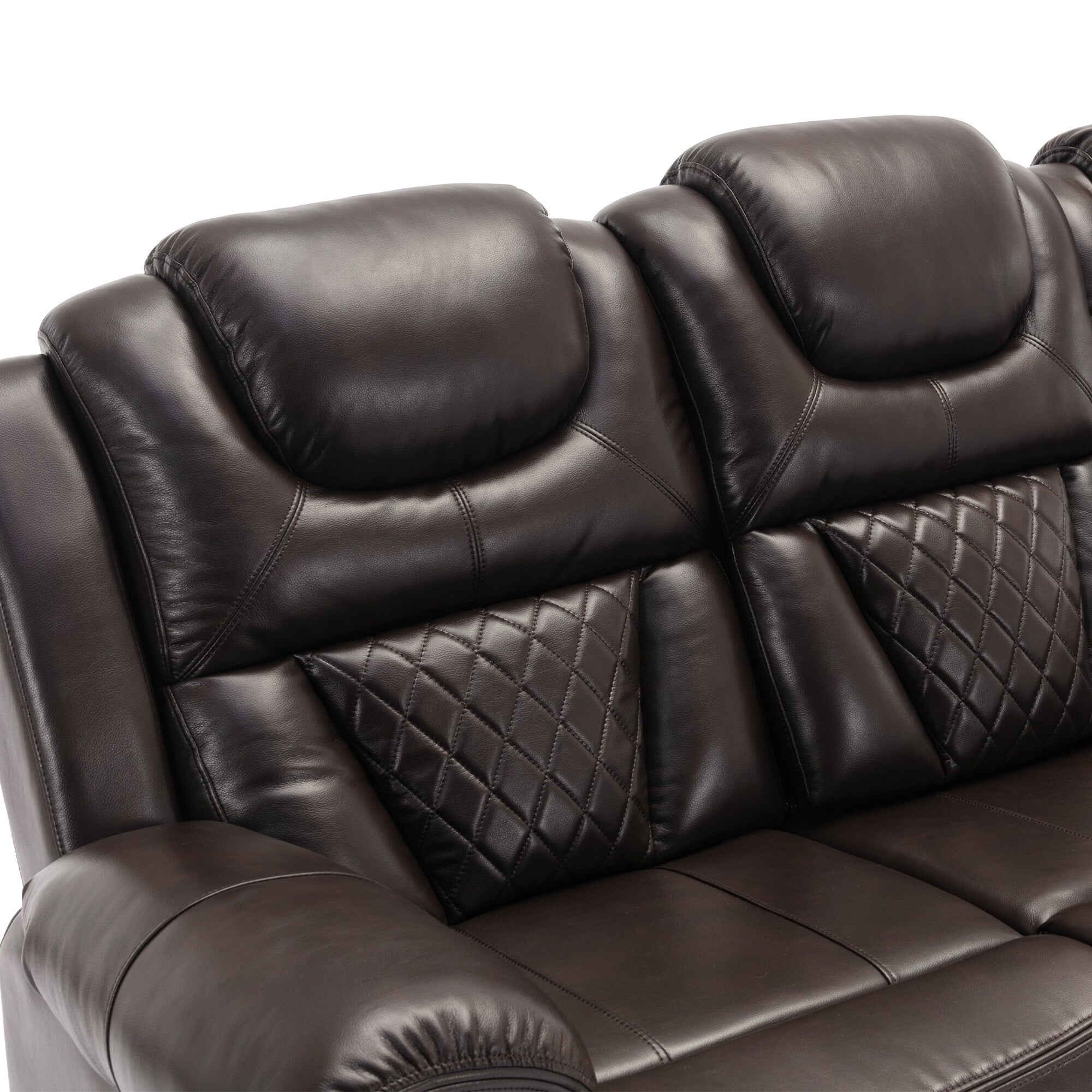 Fauteuil inclinable à bascule manuel Roomfitters avec console centrale, idéal pour le cinéma maison dans le salon