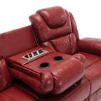 Fauteuil inclinable à bascule manuel Roomfitters avec console centrale, idéal pour le cinéma maison dans le salon