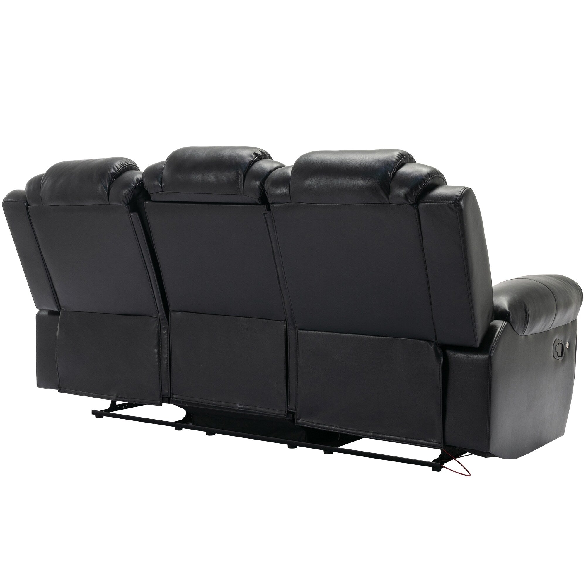 Fauteuil inclinable à bascule manuel Roomfitters avec console centrale, idéal pour le cinéma maison dans le salon