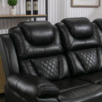 Fauteuil inclinable à bascule manuel Roomfitters avec console centrale, idéal pour le cinéma maison dans le salon