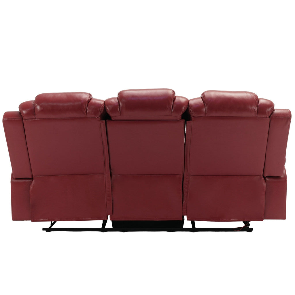 Fauteuil inclinable à bascule manuel Roomfitters avec console centrale, idéal pour le cinéma maison dans le salon