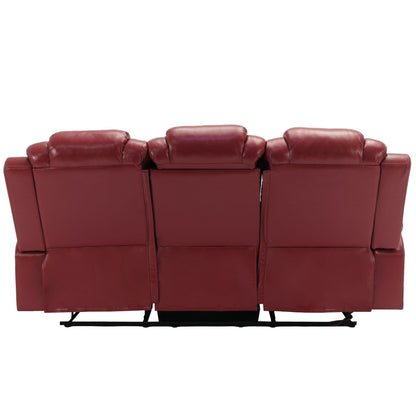 Fauteuil inclinable à bascule manuel Roomfitters avec console centrale, idéal pour le cinéma maison dans le salon