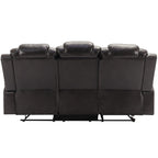 Fauteuil inclinable à bascule manuel Roomfitters avec console centrale, idéal pour le cinéma maison dans le salon