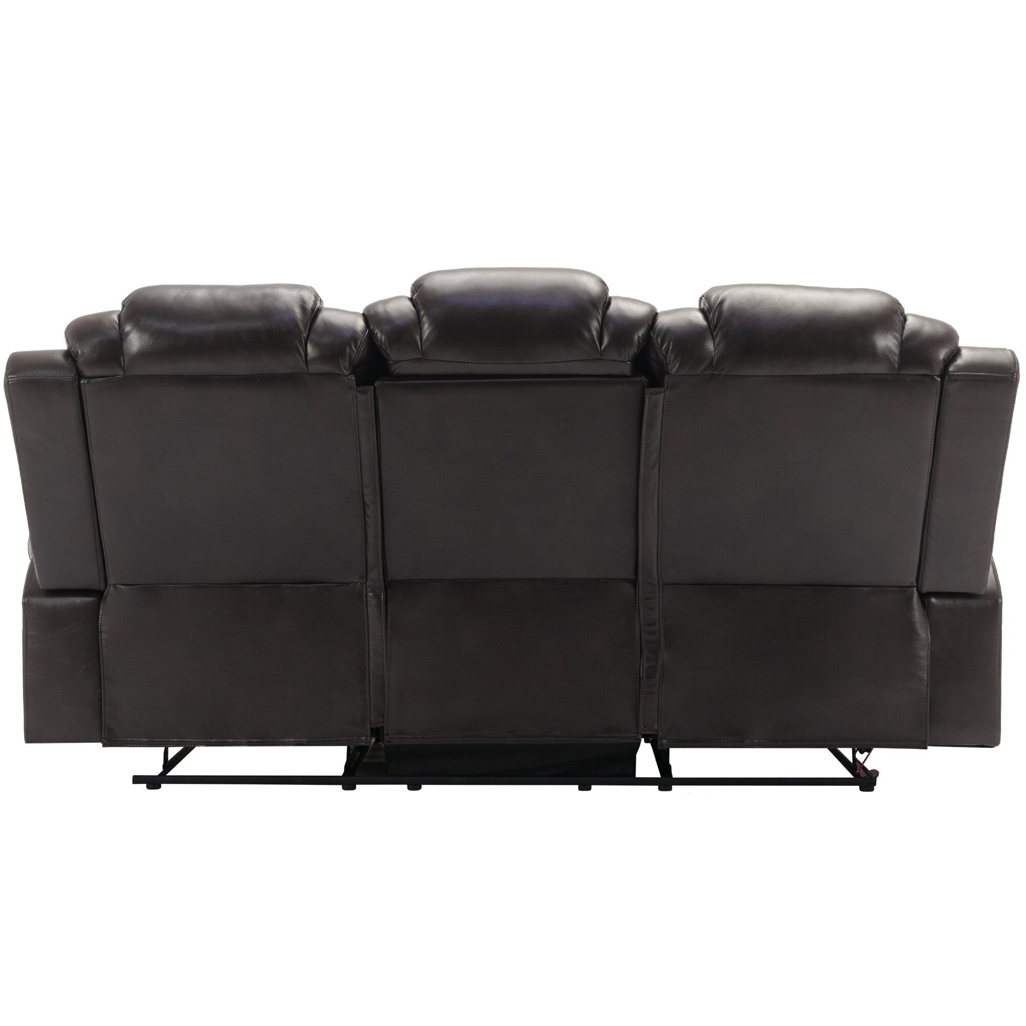 Fauteuil inclinable à bascule manuel Roomfitters avec console centrale, idéal pour le cinéma maison dans le salon