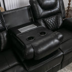 Fauteuil inclinable à bascule manuel Roomfitters avec console centrale, idéal pour le cinéma maison dans le salon