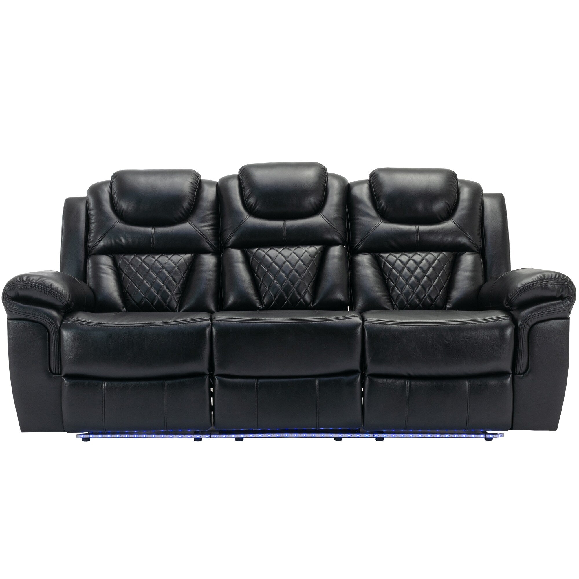 Fauteuil inclinable à bascule manuel Roomfitters avec console centrale, idéal pour le cinéma maison dans le salon