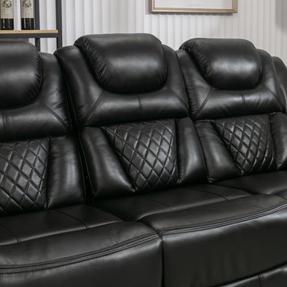 Fauteuil inclinable à bascule manuel Roomfitters avec console centrale, idéal pour le cinéma maison dans le salon
