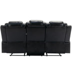 Fauteuil inclinable à bascule manuel Roomfitters avec console centrale, idéal pour le cinéma maison dans le salon