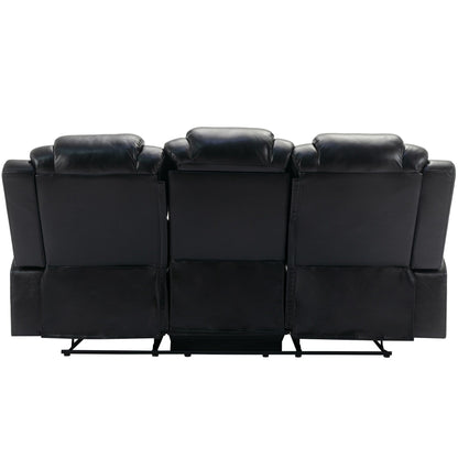 Fauteuil inclinable à bascule manuel Roomfitters avec console centrale, idéal pour le cinéma maison dans le salon