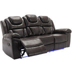 Fauteuil inclinable à bascule manuel Roomfitters avec console centrale, idéal pour le cinéma maison dans le salon