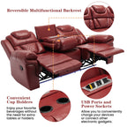 Fauteuil inclinable à bascule manuel Roomfitters avec console centrale, idéal pour le cinéma maison dans le salon