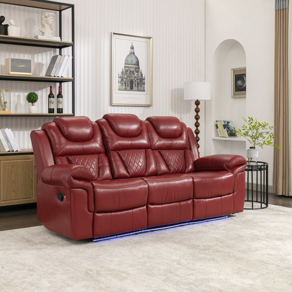 Fauteuil inclinable à bascule manuel Roomfitters avec console centrale, idéal pour le cinéma maison dans le salon