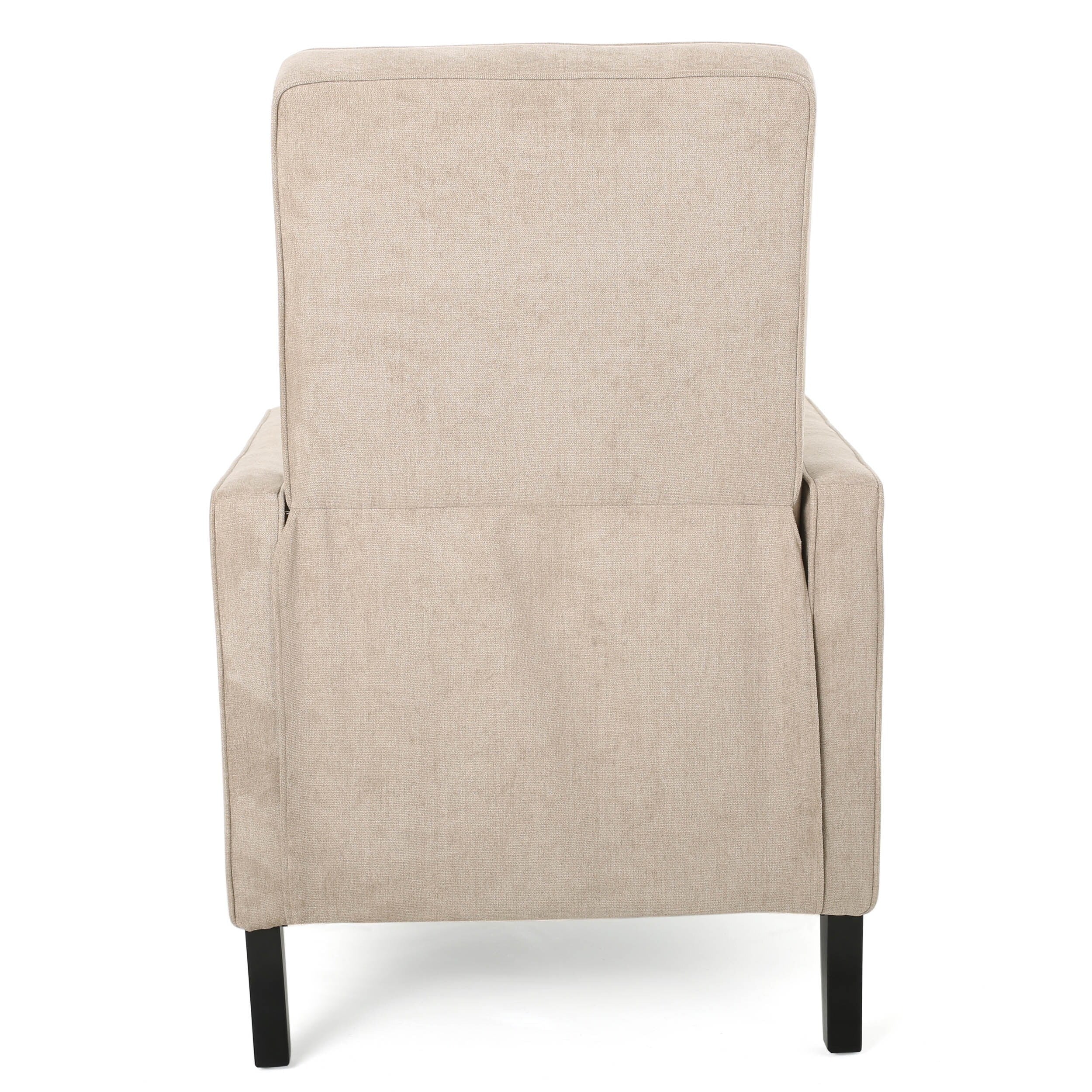 Fauteuil à dossier relevable minimaliste en lin naturel Roomfitters, conçu de manière ergonomique pour la détente et le soutien, naturel