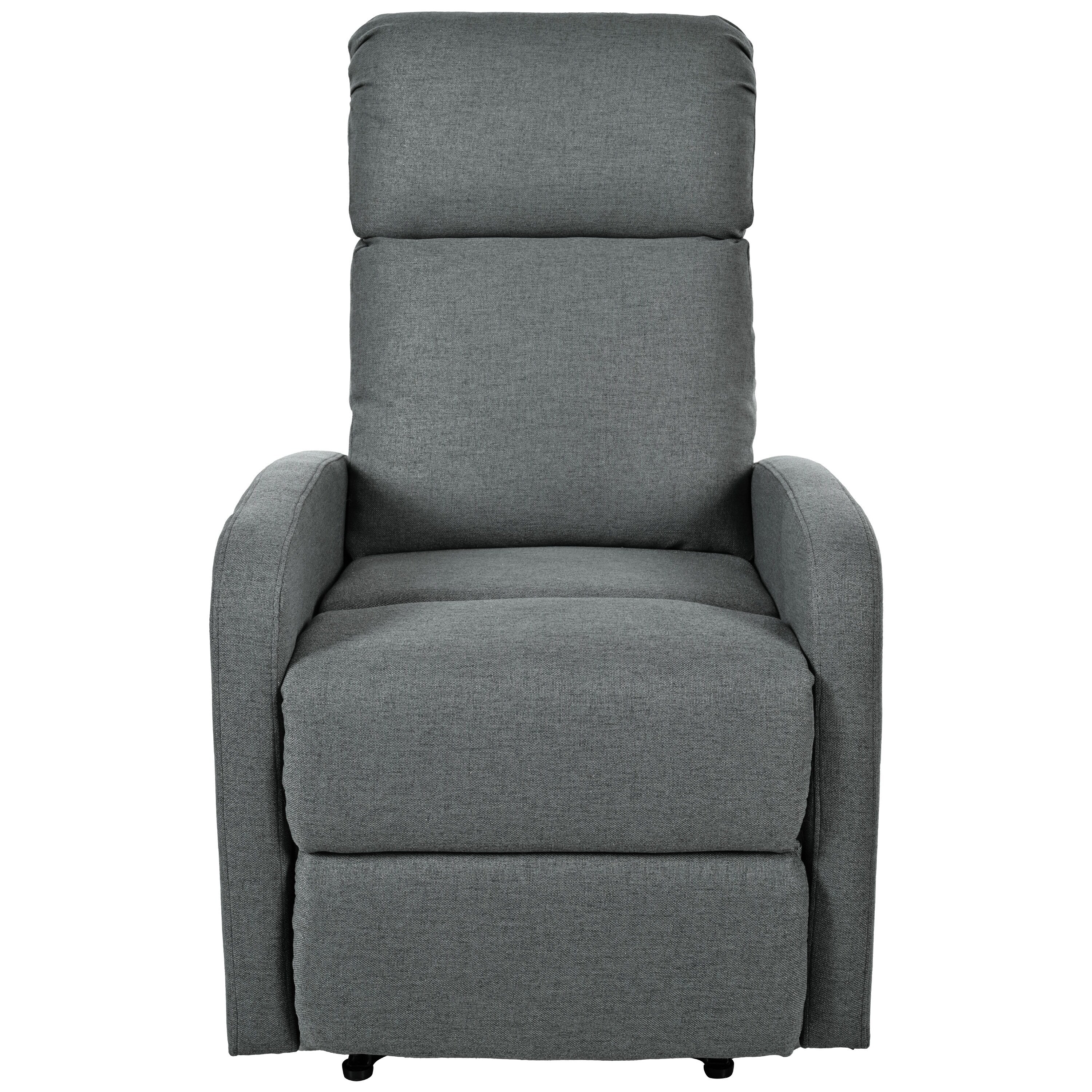 Fauteuil inclinable manuel moderne Roomfitters, fauteuil de cinéma maison, inclinable et réglable pour salon, anthracite