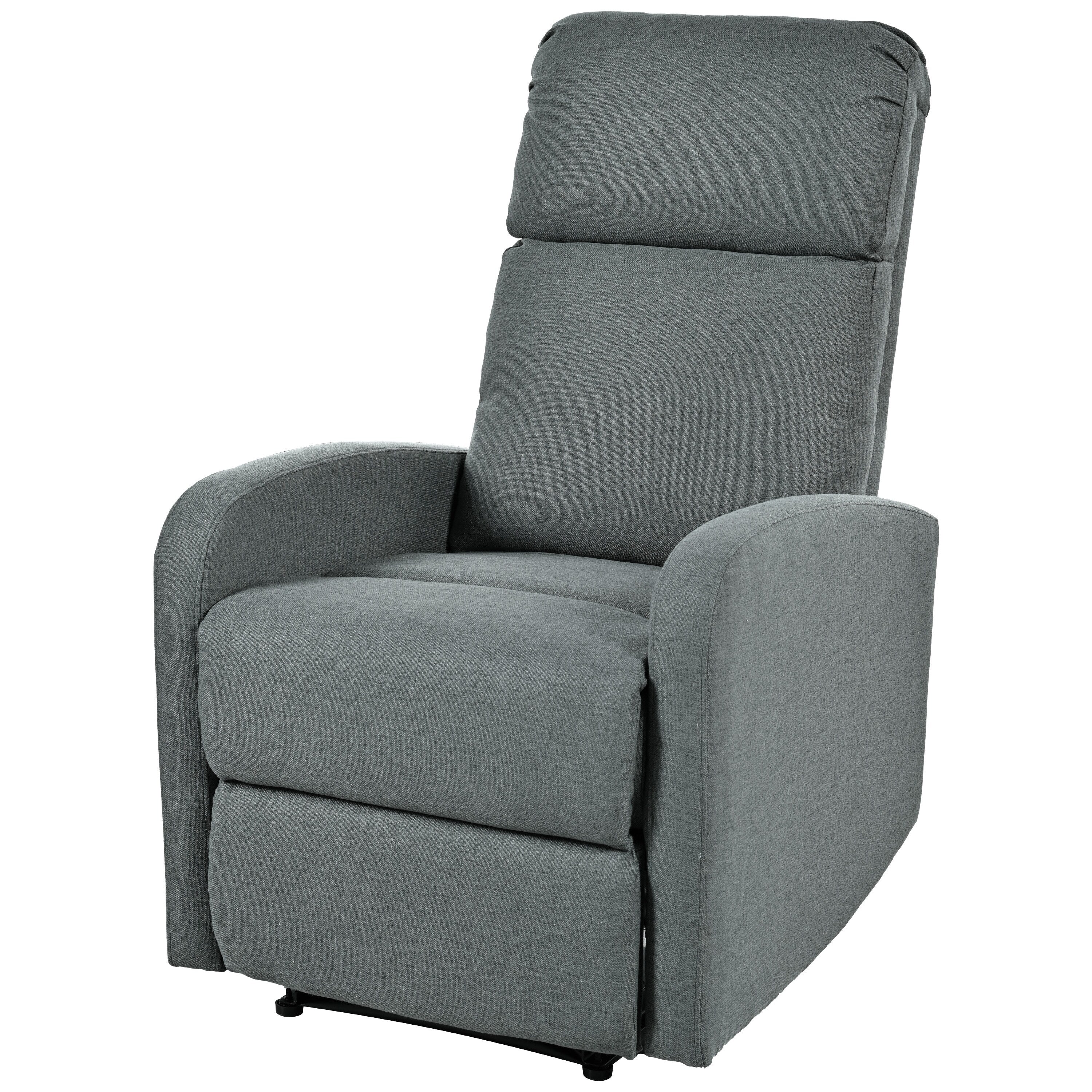 Fauteuil inclinable manuel moderne Roomfitters, fauteuil de cinéma maison, inclinable et réglable pour salon, anthracite