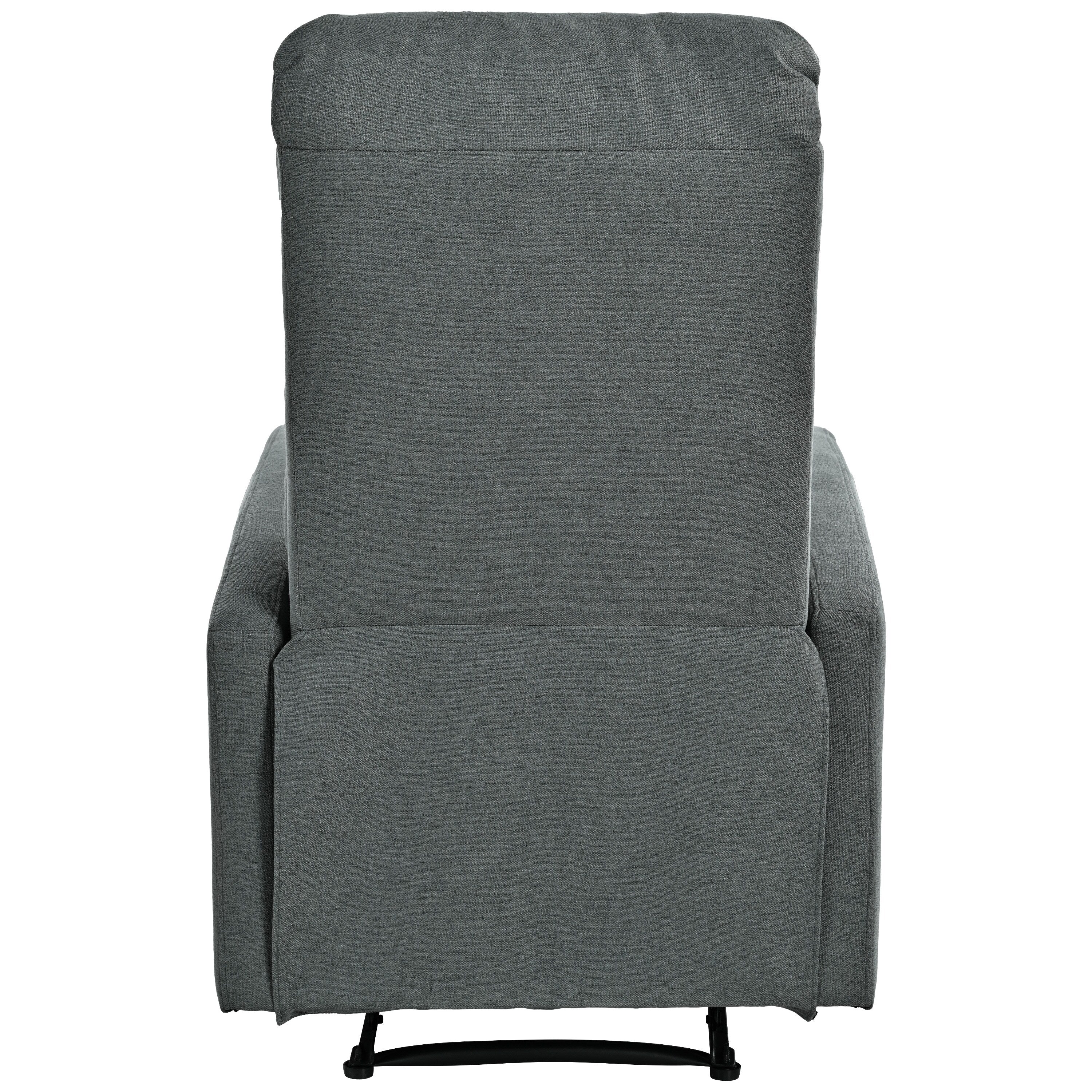 Fauteuil inclinable manuel moderne Roomfitters, fauteuil de cinéma maison, inclinable et réglable pour salon, anthracite
