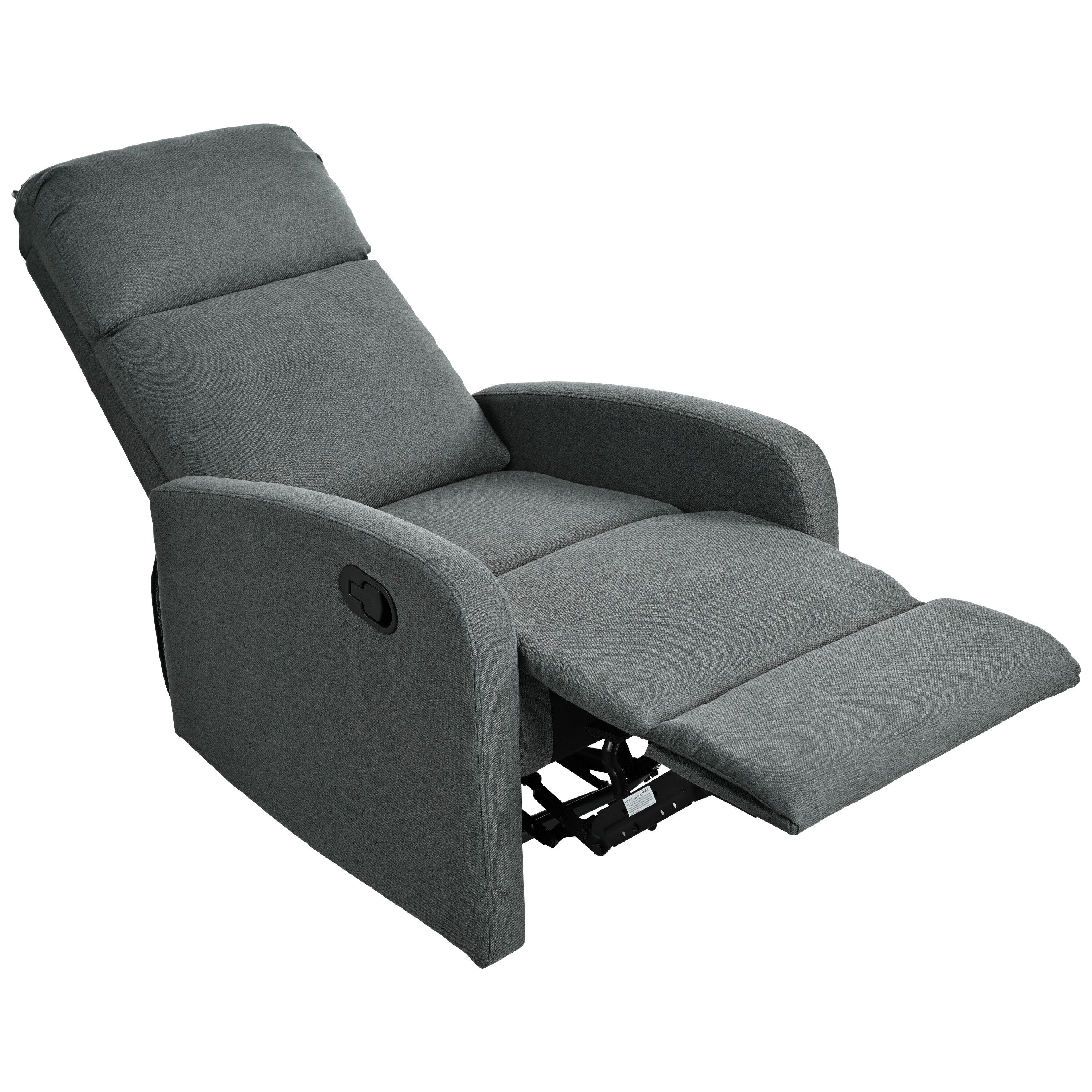 Fauteuil inclinable manuel moderne Roomfitters, fauteuil de cinéma maison, inclinable et réglable pour salon, anthracite