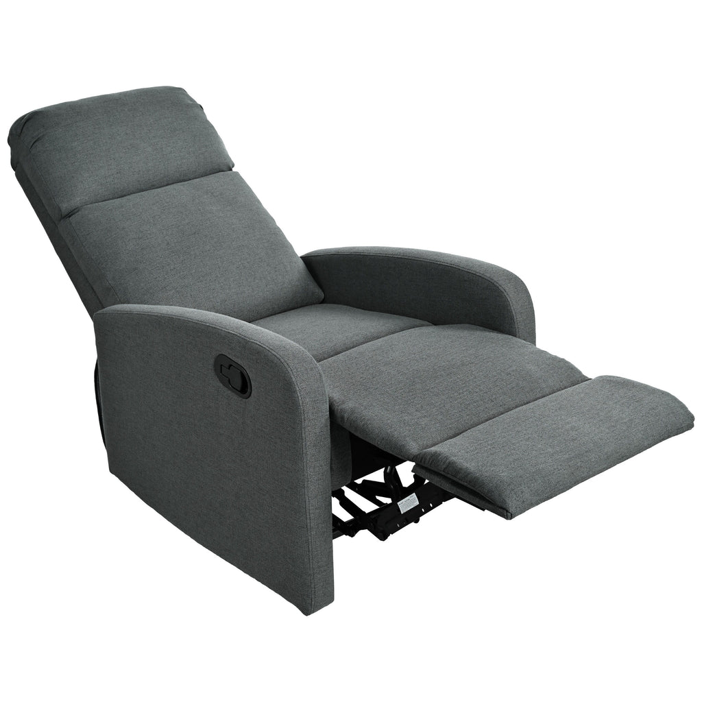 Fauteuil inclinable manuel moderne Roomfitters, fauteuil de cinéma maison, inclinable et réglable pour salon, anthracite