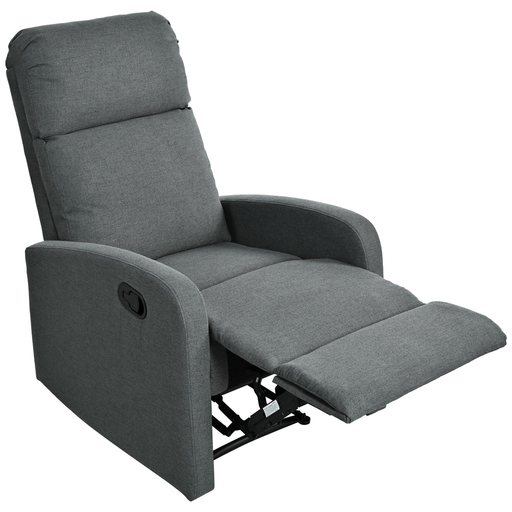 Fauteuil inclinable manuel moderne Roomfitters, fauteuil de cinéma maison, inclinable et réglable pour salon, anthracite
