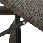 Ensemble de chaises longues d'extérieur en osier Roomfitters, chaises longues inclinables réglables, rotin résistant aux intempéries