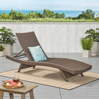 Ensemble de chaises longues d'extérieur en osier Roomfitters, chaises longues inclinables réglables, rotin résistant aux intempéries
