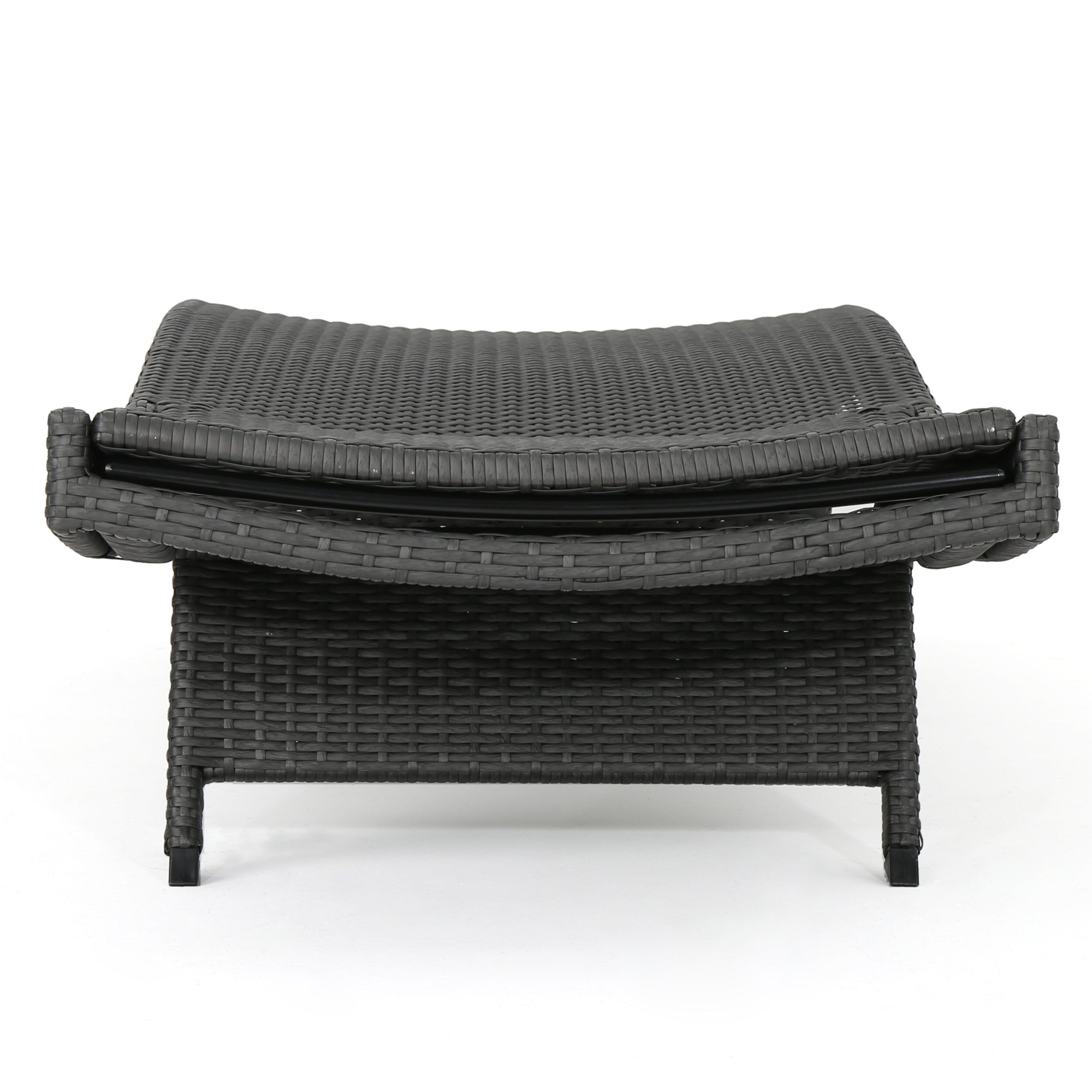 Ensemble de chaises longues d'extérieur en osier Roomfitters, chaises longues inclinables réglables, rotin résistant aux intempéries
