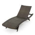 Ensemble de chaises longues d'extérieur en osier Roomfitters, chaises longues inclinables réglables, rotin résistant aux intempéries