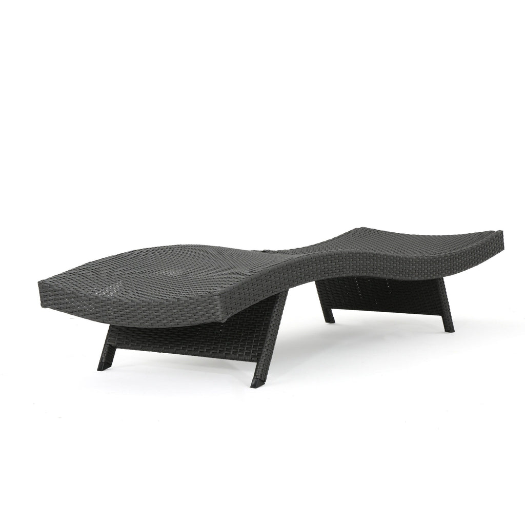 Ensemble de chaises longues d'extérieur en osier Roomfitters, chaises longues inclinables réglables, rotin résistant aux intempéries