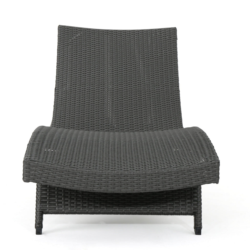Ensemble de chaises longues d'extérieur en osier Roomfitters, chaises longues inclinables réglables, rotin résistant aux intempéries