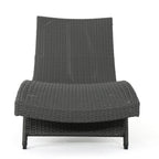 Ensemble de chaises longues d'extérieur en osier Roomfitters, chaises longues inclinables réglables, rotin résistant aux intempéries