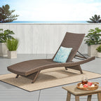 Ensemble de chaises longues d'extérieur en osier Roomfitters, chaises longues inclinables réglables, rotin résistant aux intempéries